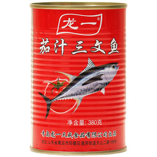 龙一茄汁鲭鱼罐头 茄汁三文鱼罐头番茄味即食海鲜鱼肉水产下饭菜