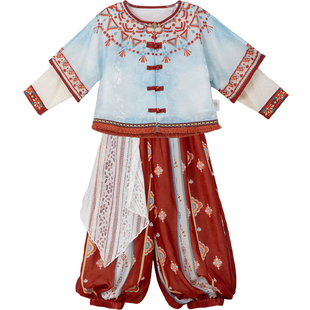 儿童汉服2025新款儿童中国风刺绣唐装宝宝高端女童中秋汉服异域风