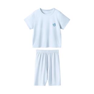 贝肽斯胎脂皮儿童睡衣2026新款夏季薄款男童分体套装中大童家居服