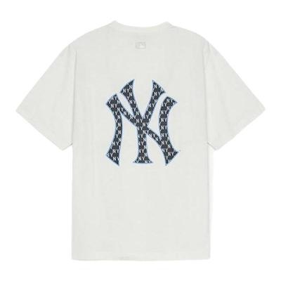 MLB简约纯色宽松男女短袖T恤