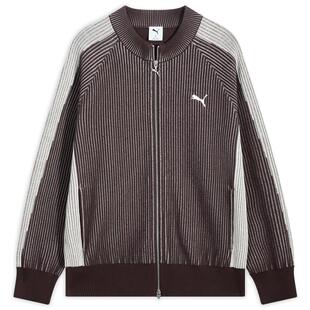 张凌赫同款|经典T7宽松条纹休闲针织衫外套男PUMA彪马春季 637434