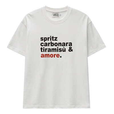 spritz carbonara tiramisù& amore.夏季短袖t恤纯棉百搭男女