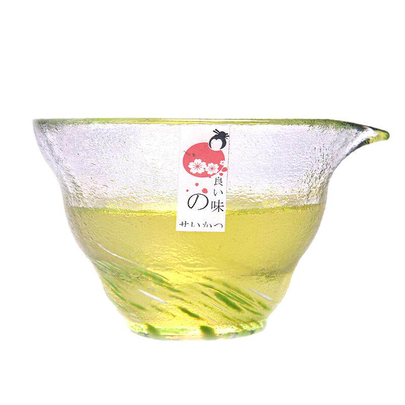 日式手工清酒杯家用进口彩色玻璃