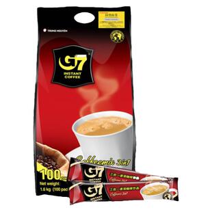 越南进口g7速溶咖啡粉经典原味三合一咖啡旗舰店正品提神100袋装