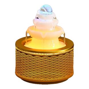 八方来财倒流水摆件时来运转球长循环水小喷泉桌面流水生财风水轮