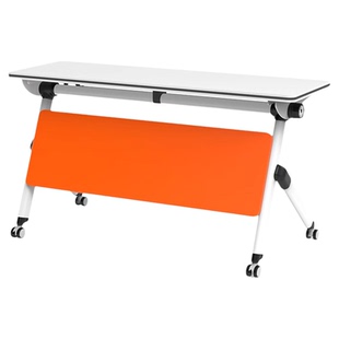 折叠会议桌辅导机构长条桌椅长方形六边形组合桌可移动拼接培训桌