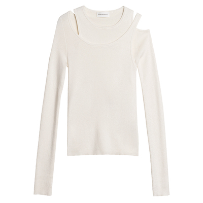 山羊绒套头两件套套头衫女