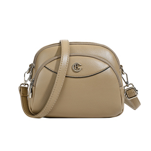 真皮小包包女2025新款时尚女士春夏百搭单肩斜挎包多层软皮大容量