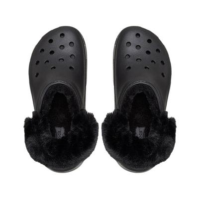 白鹿同款Crocs卡骆驰经典云朵暖绒洞洞鞋女鞋厚底毛毛鞋|212854