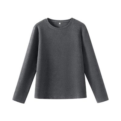 班尼路薄绒打底衫女磨毛保暖上衣