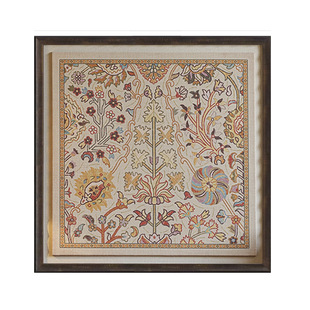 中古风法式复古中国艺术实木框挂画客厅卧室玄关背景装饰画创意画