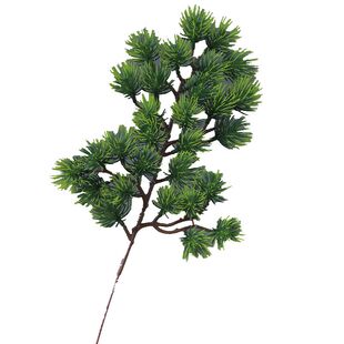 仿真美人松罗汉松针崖柏松树枝叶子盆景拍摄道具树装饰摆件造景