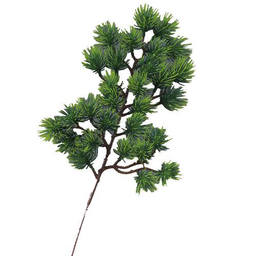仿真美人松罗汉松针崖柏松树枝叶子盆景拍摄道具树装饰摆件造景