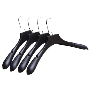 宽肩磨砂加厚塑料衣架衣撑子大衣挂裤架裤夹子西装服装店衣架批发