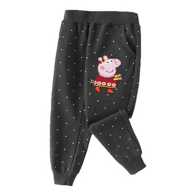 小猪佩奇儿童卫裤童装春秋长裤中小童宝宝童裤男女童洋气波点裤子