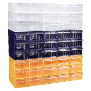 腾正跃五金工具配件收纳零件盒抽屉式螺丝元件塑胶透明盒分类储物