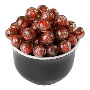 新款香灰琉璃圆珠散珠DIY饰品配件串珠手链转运珠手串编绳配饰珠