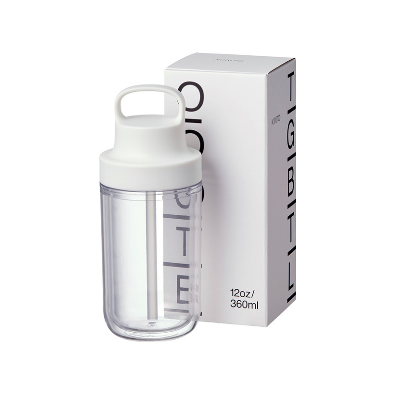 KINTO   TO GO BOTTLE塑料树脂双层吸管水瓶 便携户外吸管水杯