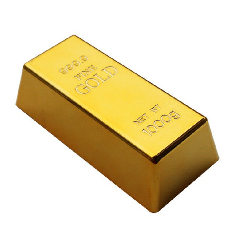 仿真金条 金砖门档 旺财大号镀金块 道具 招财 聚财家居风水摆件