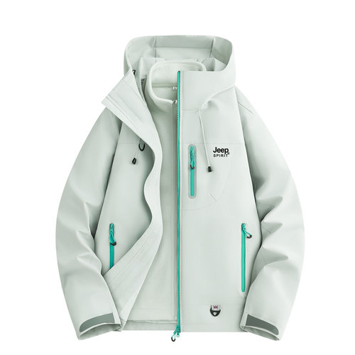 JEEP冲锋衣女2025新款春秋三合一防风户外登山服冬季小个子外套女