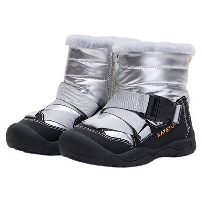 卡特兔童鞋户外高帮儿童运动鞋2025冬季防滑耐磨加绒保暖儿童棉鞋