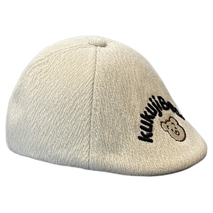 ins韩系宝宝帽子男童时尚洋气贝雷帽秋冬季儿童韩版潮百搭前进帽