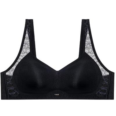 【董洁同款】爱慕蕾丝贴贴内衣女无钢圈背心式文胸25夏AM17C272