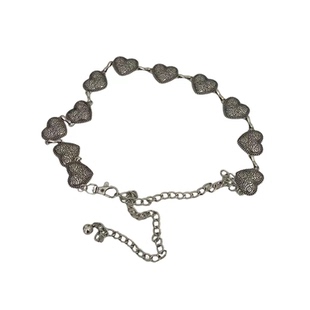 复古金属腰链女爱心金属链条高级感夏季甜酷风百搭时尚显瘦细腰链