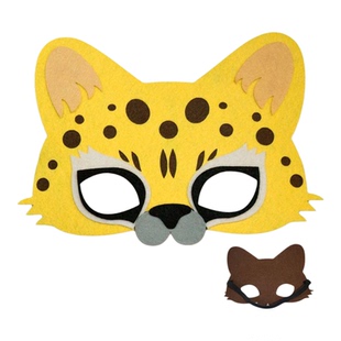 幼儿表演道具卡通面具老虎狐狸狮子大灰狼可爱动物头饰亲子套装