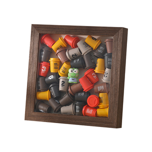 三顿半咖啡罐杯子收纳展示相框摆台泡泡玛特diy中空盲盒礼物挂墙