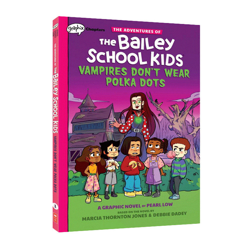 英文原版绘本 贝利学校的孩子们的冒险The Adventures of the Bailey School Kids #1 吸血鬼不穿波尔卡圆点 儿童英语桥梁章节书