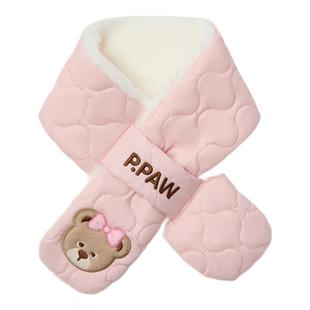 【商场同款】PawinPaw卡通小熊童装25秋冬季新款男女宝宝围巾温暖