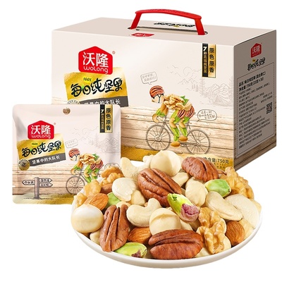 沃隆每日坚果纯坚果整箱750g