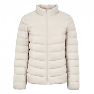 韩系冬装轻薄立领短款羽绒服女2025新款时尚休闲白鸭绒保暖外套潮