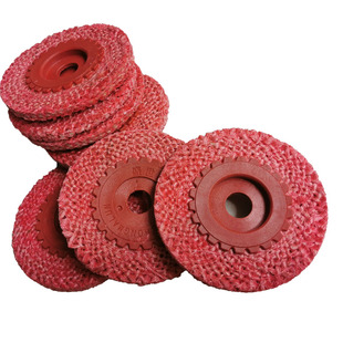 4寸羊毛抛光轮不锈钢抛光蜡纤维尼龙抛光轮角磨机用拉丝轮红麻轮