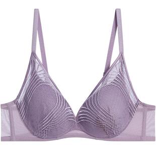 【洞力装】爱慕宫羽内衣女3/4软钢圈薄模杯大胸显小文胸AM11A361