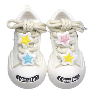 秋冬新款毛绒五角星帆布鞋鞋带扣适配ouder鞋子饰品配饰装饰扣diy