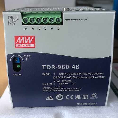 询价-TDR-960-48明纬导轨电源，三相输入380-500VA