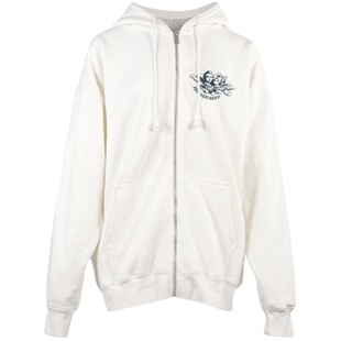 BM卫衣白色天使小孩复古天使拉链帽开衫外套美式卫衣oversize卫衣