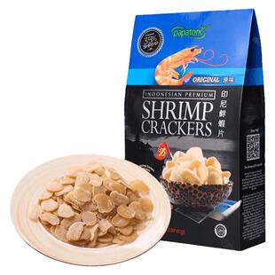 啪啪通虾片印尼进口生虾片自己炸小零食膨化薯片商用休闲批发食品