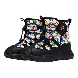 普西拉雪地靴冬季2025新款儿童大棉鞋加绒短靴加厚靴子女保暖棉靴