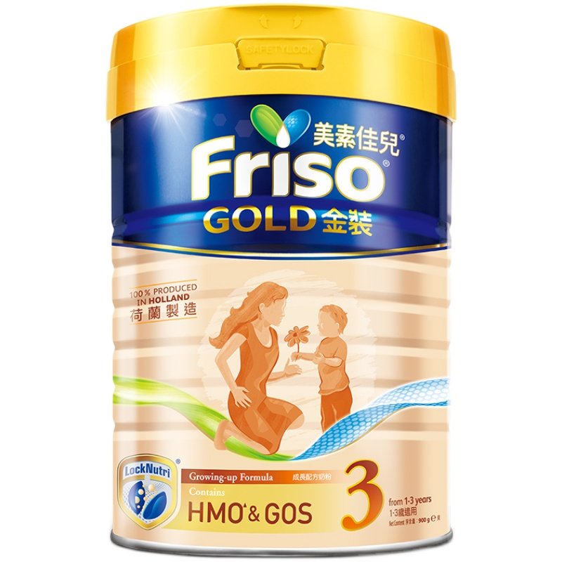 【自营】Friso港版金装美素佳儿6HMO结构+MLC乳脂配方3段800g*6罐
