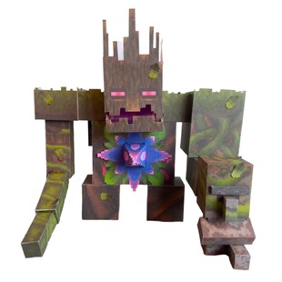 我的世界丛林憎恶红石霜冻巨兽手工纸模型手办人偶剪纸玩具史蒂夫