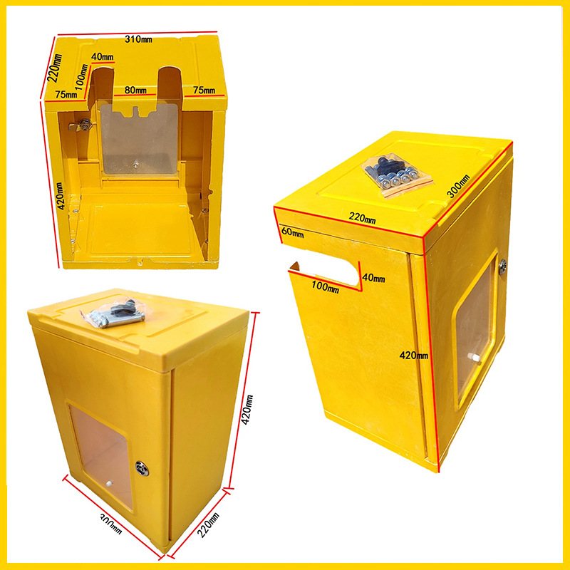 三相表箱玻璃钢户外燃气表方箱一表位多表位仪表保护箱电表遮挡箱