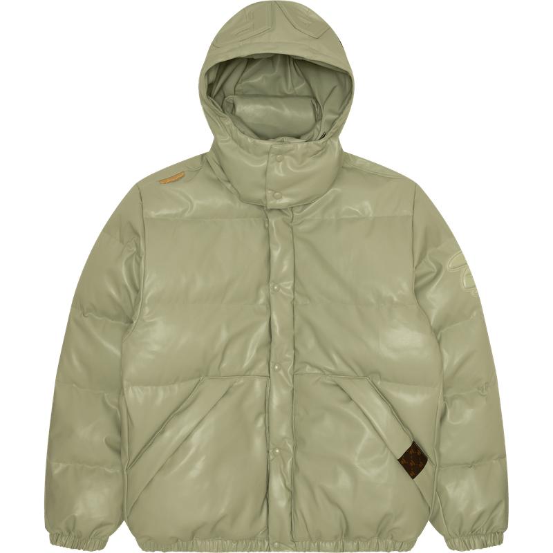 Aape旗舰店男装秋冬猿人徽章亮面嘻哈简约连帽面包羽绒服7633XXL