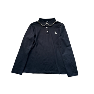 儿童纯色POLO翻领打底衫女童白色校服内搭上衣半高领纯棉长袖衬衫