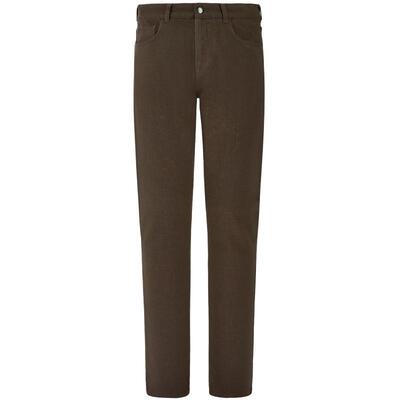 【25秋冬系列】CANALI康纳利深棕色棉质男士舒适五袋牛仔裤