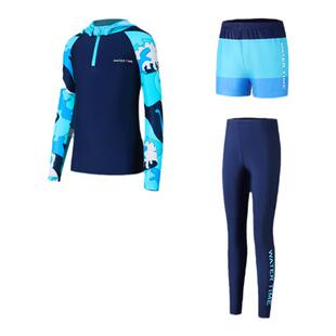 WaterTime儿童泳衣长袖长裤分体防寒中大童游泳衣2026新款男童装