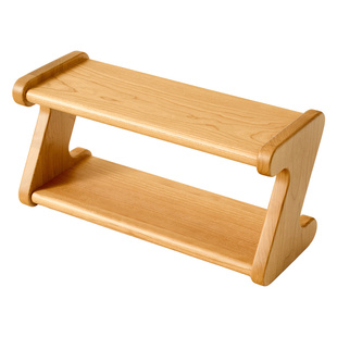 樱桃木桌面置物架双层实木办公桌上整理架咖啡杯子茶具台面收纳架