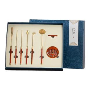 香道套装黄铜打香篆工具香铲香勺香扫灰压家用室内沉香檀香粉制香